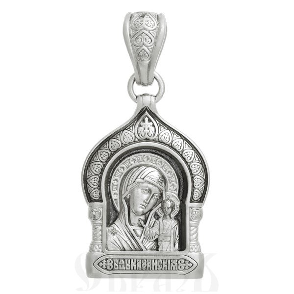 образок «казанская икона божией матери», золото 585 проба белое (арт. 202.014-3)